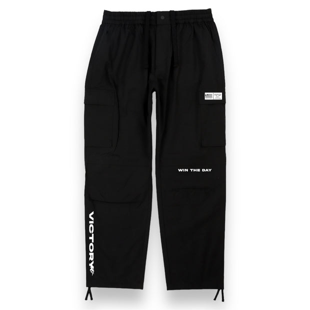 WIN THE DAY NYLON CARGO PANTS [BLACK]