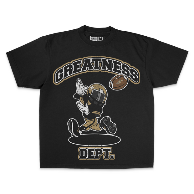 GREATNESS DEPT. FOOTBALL T-SHIRT