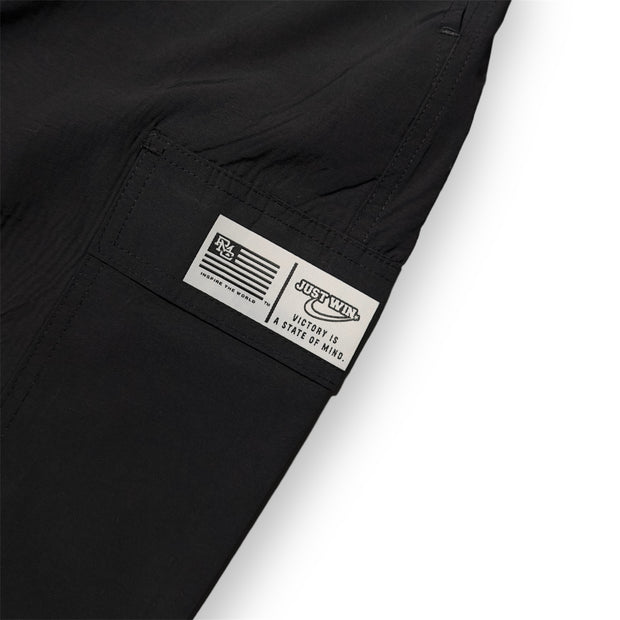 WIN THE DAY NYLON CARGO PANTS [BLACK]