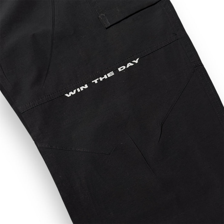 WIN THE DAY NYLON CARGO PANTS [BLACK]