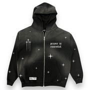 PRAYER IS ESSENTIAL ZIP UP VINTAGE HOODIE